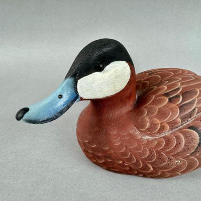 LR119 Handcarved Ruddy Duck Drake by R. Morrow 1986