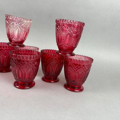 BB168 Set of 10 Pink Glass Le Price Tabletop Votive Holders
