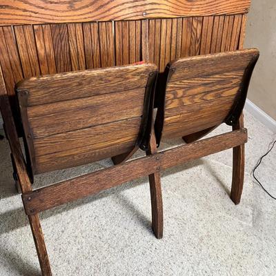 Antique fold up theatre seats