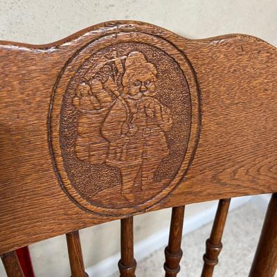 Pressed back Oak Child's Rocker
