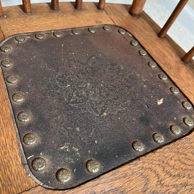 Pressed back Oak Child's Rocker