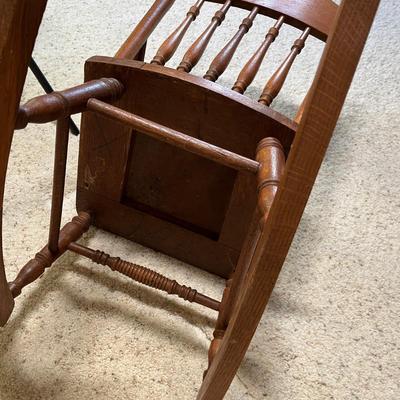 Pressed back Oak Child's Rocker