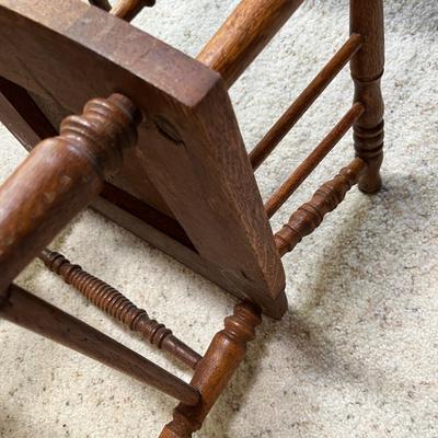 Pressed back Oak Child's Rocker