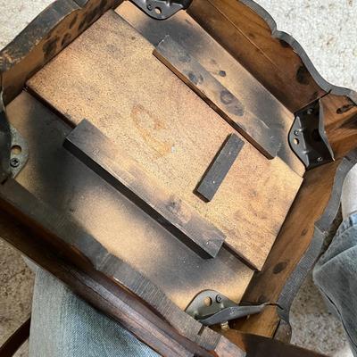 2 antique small tables