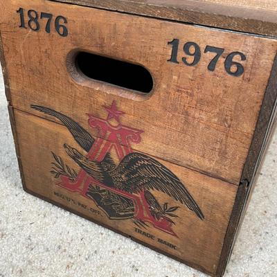 1976 Budweiser Wood Beer crate