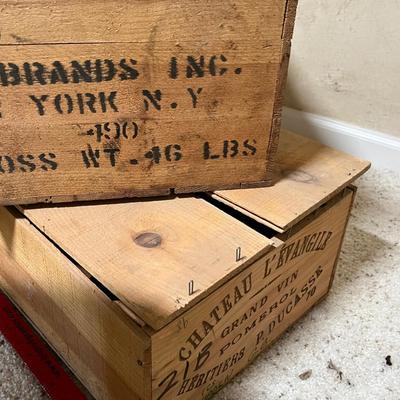 Antique liquor crates