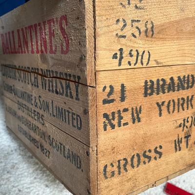 Antique liquor crates