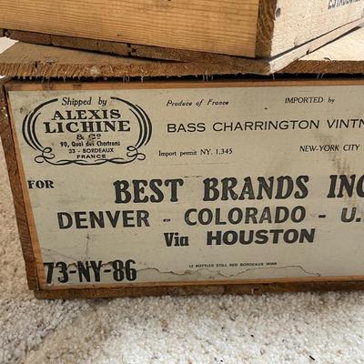 Antique liquor crates