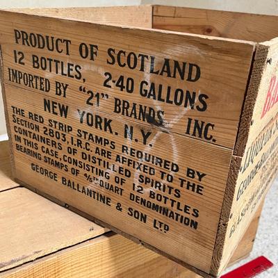 Antique liquor crates