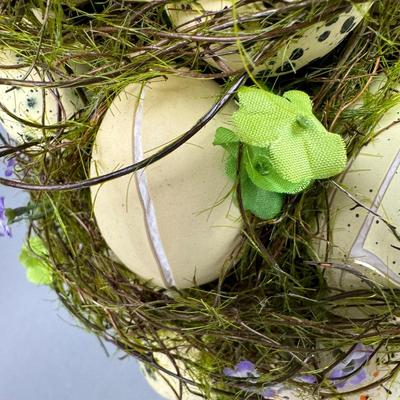 BB219 Ceramic Italian Bunny with Faux Decorative Egg Tree