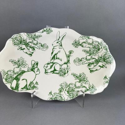 BB225 Large Bunny Toile Platter