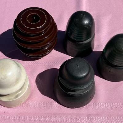 Five Vintage Insulators