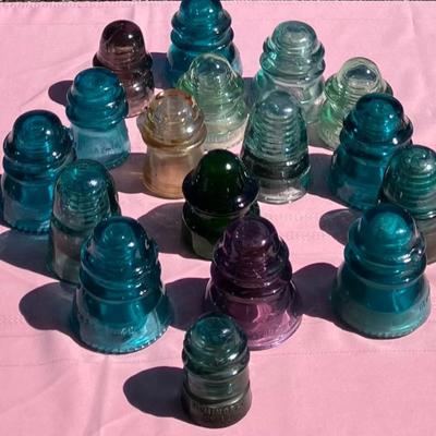Seventeen Vintage Insulators