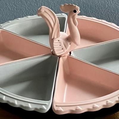 Vintage Ceramic Lazy Susan With Rooster