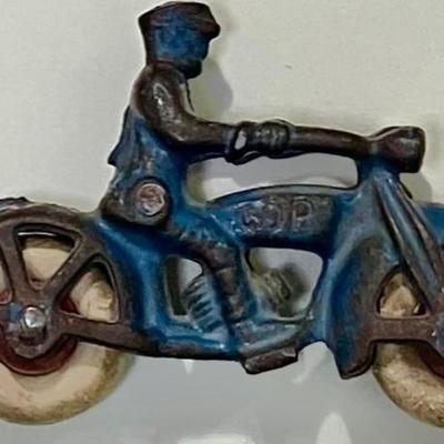 Antique Cast Iron Motorcycle Cop