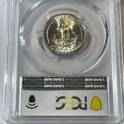 PCGS Certified 1946-S MS-65 Quality Washington Silver Quarter as Pictured.