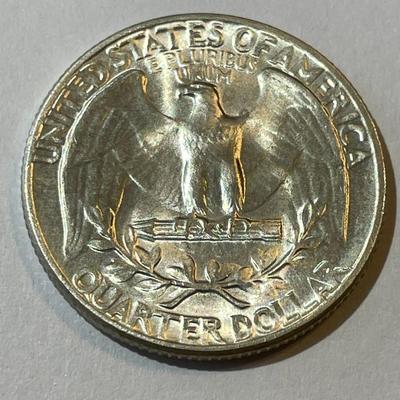 1945-P Uncirculated Condition Washington Silver Quarter as Pictured.