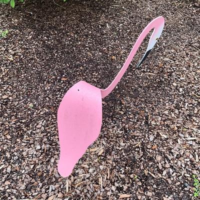 O125 Dancing Flamingo Bird Stake Garden Decor