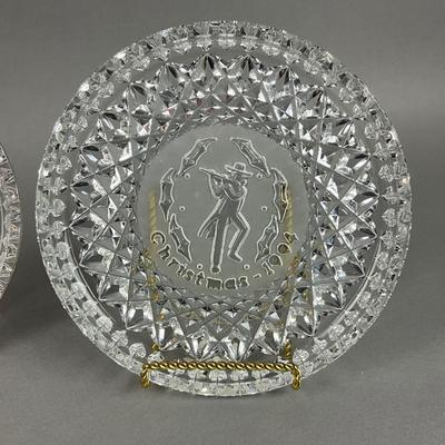 BB186 Waterford Crystal Christmas Plates 1992 & 1994