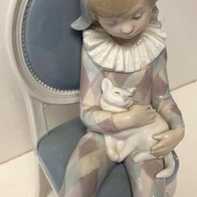 Lladro Figure With Cat