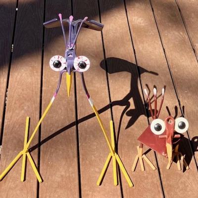 Yard Art Made With Garden Tools