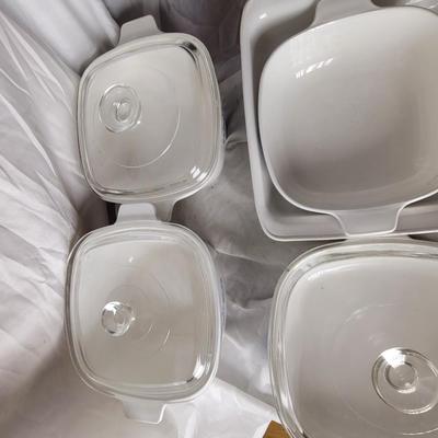 LOT OF CORNING WARE AND LIDS