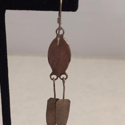 Sterling Silver and Turquoise Earrings- Approx 6.9 Grams Total Weight (#24)