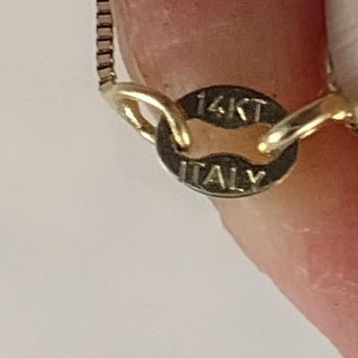 14kt Yellow Gold Necklace with Horse Head Pendant- Approx 3.8 Grams (#27)