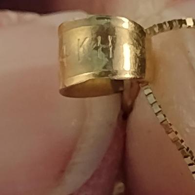 14kt Yellow Gold Necklace with Horse Head Pendant- Approx 3.8 Grams (#27)