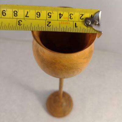 Hand Crafted Turned Wood English Boxwood Goblet