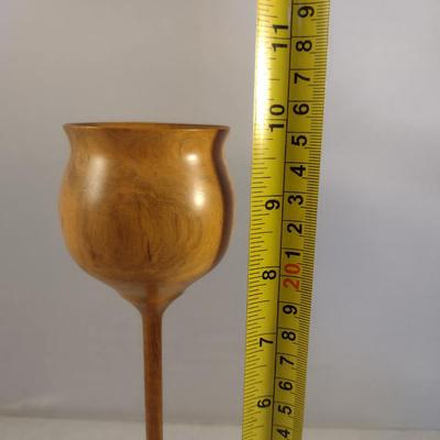 Hand Crafted Turned Wood English Boxwood Goblet
