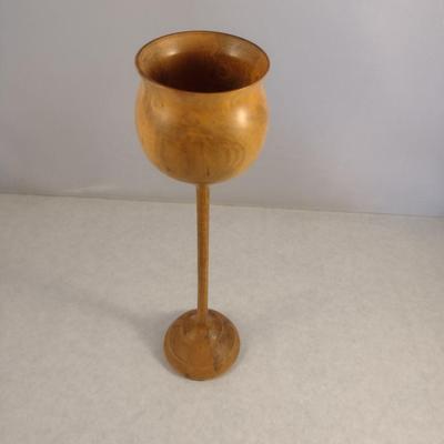 Hand Crafted Turned Wood English Boxwood Goblet
