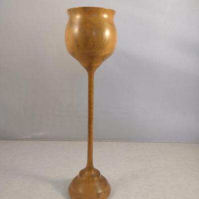 Hand Crafted Turned Wood English Boxwood Goblet