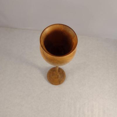 Hand Crafted Turned Wood English Boxwood Goblet
