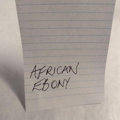 Hand Crafted Turned Wood African Ebony Goblet with Intricate Inlay