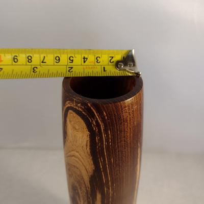 Hand Crafted Turned Wood English Laburnum Dry Flower Vase
