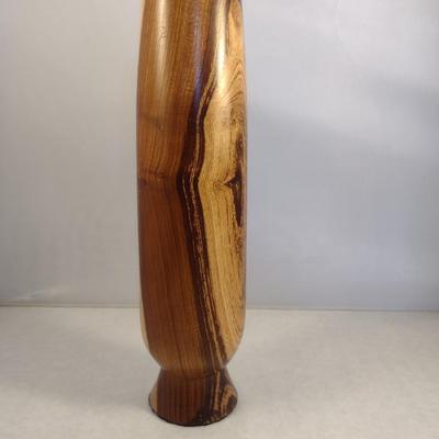 Hand Crafted Turned Wood English Laburnum Dry Flower Vase
