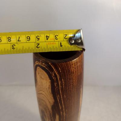 Hand Crafted Turned Wood English Laburnum Dry Flower Vase