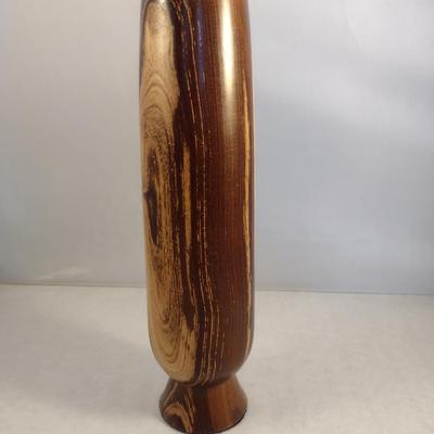 Hand Crafted Turned Wood English Laburnum Dry Flower Vase