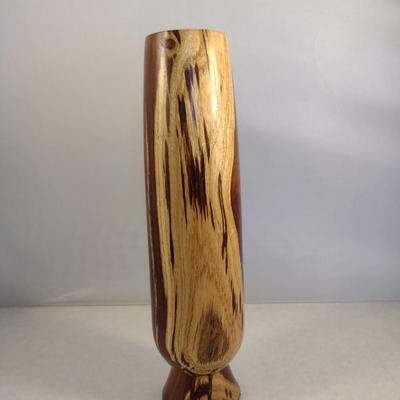Hand Crafted Turned Wood English Laburnum Dry Flower Vase