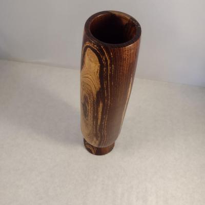 Hand Crafted Turned Wood English Laburnum Dry Flower Vase