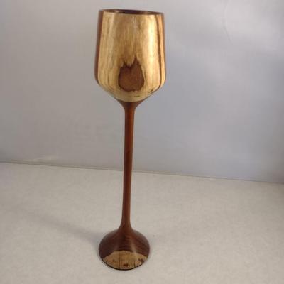 Hand Crafted Turned Wood English Laburnum Goblet