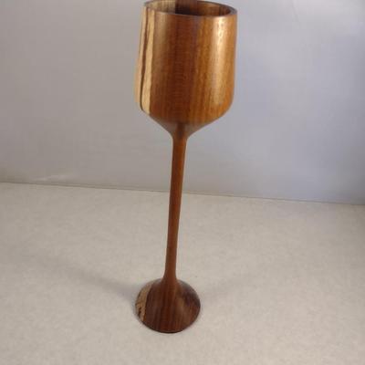 Hand Crafted Turned Wood English Laburnum Goblet