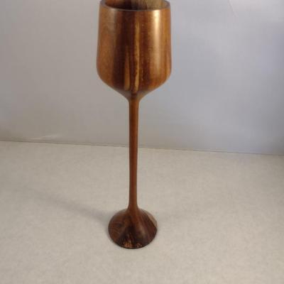 Hand Crafted Turned Wood English Laburnum Goblet