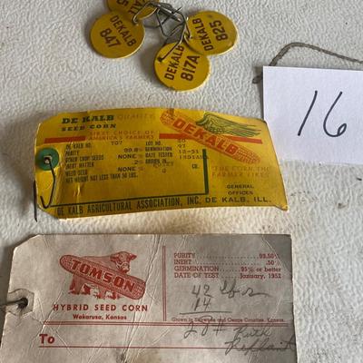Vintage Corn Seed Tags