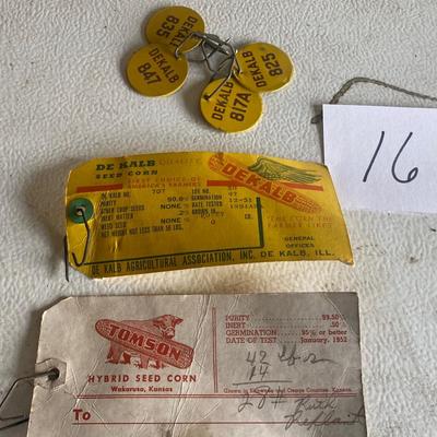Vintage Corn Seed Tags
