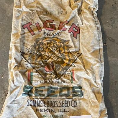Vintage Cloth Tiger Brand Seed Bag