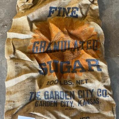 Vintage Burlap Sugar Bag
