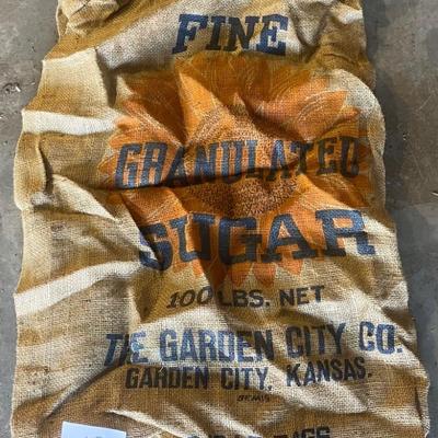 Vintage Burlap Sugar Bag