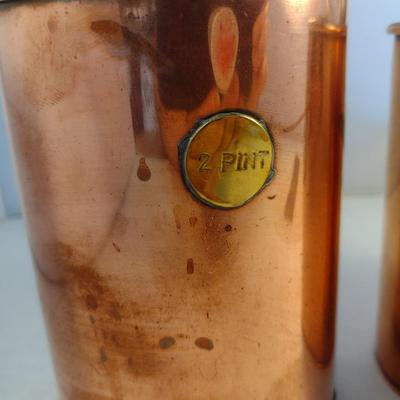 Set of Four Vintage Graduated Size Copper Dippers